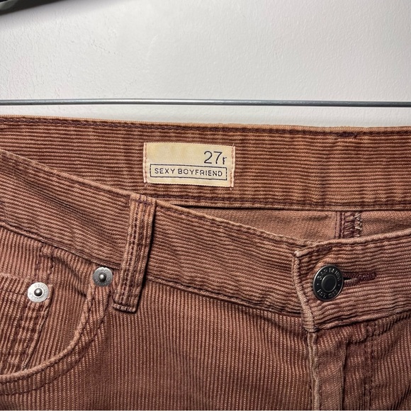Gap Women’s Brown Sexy Boyfriend Corduroy straight mid rise leg in 27R - Picture 4 of 9